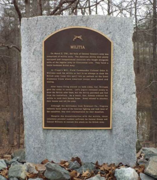 THE BATTLE OF CLAPS MILL WAR MEMORIAL PLAQUE F