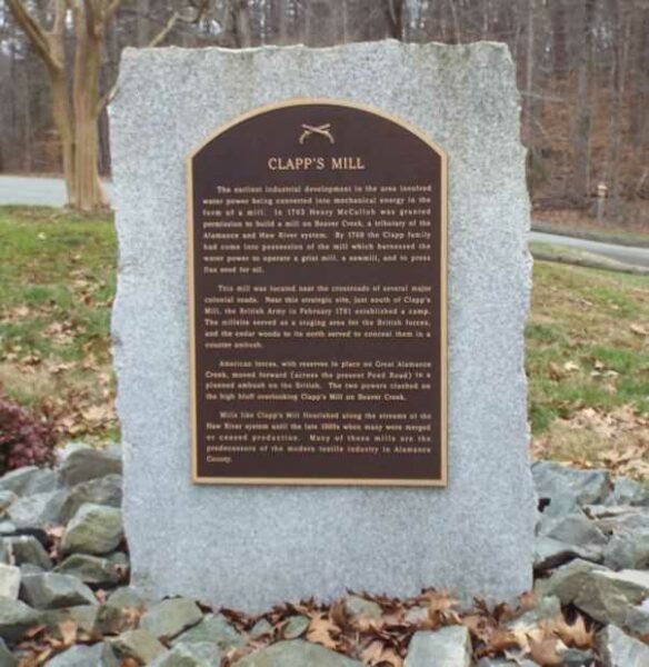 THE BATTLE OF CLAPS MILL WAR MEMORIAL PLAQUE B