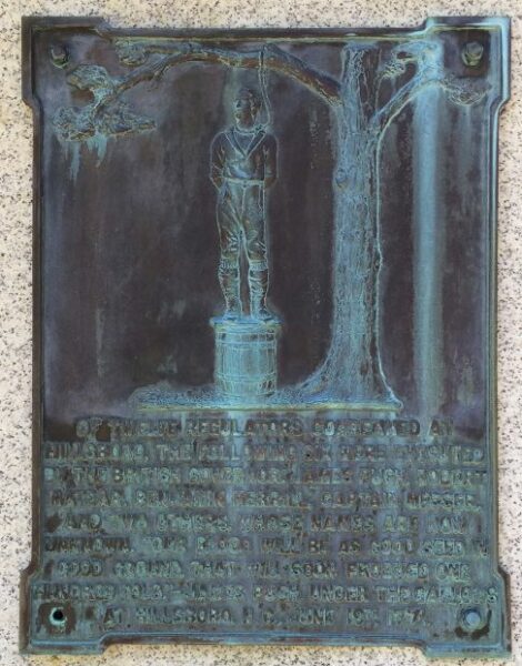 BATTLE OF ALAMANCE MONUMENT PLAQUE A