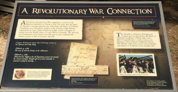 A REVOLUTIONARY WAR CONNECTION WAR MEMORIAL PANEL