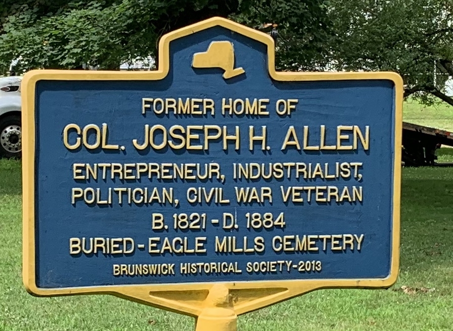 COL. JOSEPH ALLEN WAR MEMORIAL MARKER - National War Memorial Registry